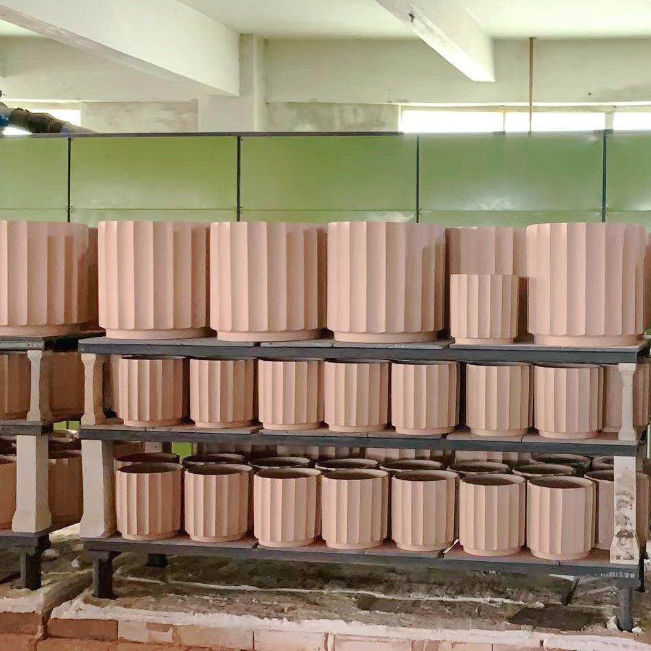 大号落地盆素烧陶瓷素胚花盆多肉老桩绿植鲜花透气透水泥瓦陶土盆