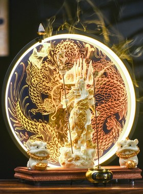 关公摆件家用招财镇宅关二爷神像新中式武财神关公像公司开业送礼