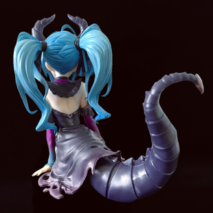 创意汽车摆件恶魔初音手办车载中控台屏幕公仔车内装饰品电脑机箱