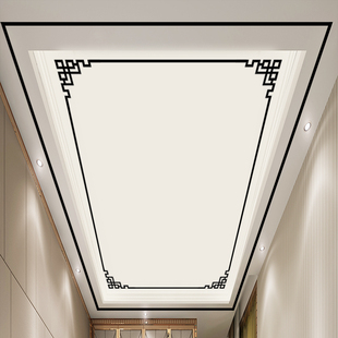 自带背胶客厅天花板吊顶对角花立体亚克力镜面墙贴边框装饰条腰线