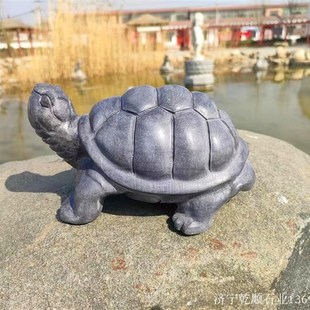 石龟石雕石头青石乌龟摆件家用鱼缸造景水池鱼池庭院花园石材雕刻