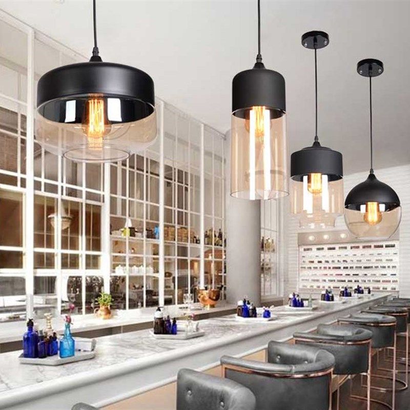 北欧复古餐厅吊灯创意吧台酒店民宿农庄个性服装店火锅店玻璃灯罩,家装灯饰光源,餐厅吊灯,淘宝优惠券,粉丝福利购,淘宝优惠卷