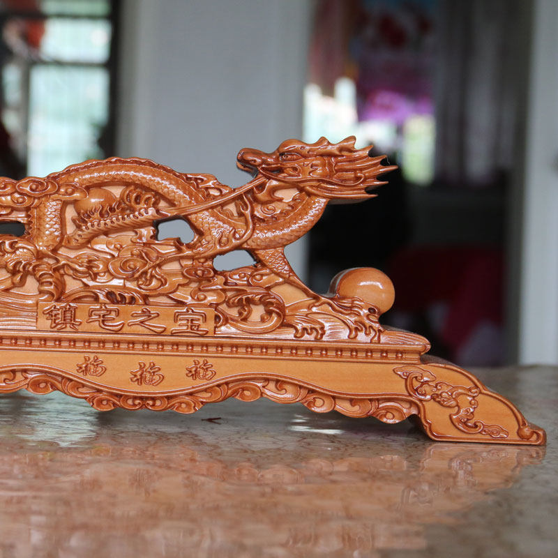 正宗肥城桃木剑架剑座实木龙座双面底座木雕摆件横式剑托支架托架,家居饰品,木雕,淘宝优惠券,粉丝福利购,淘宝优惠卷
