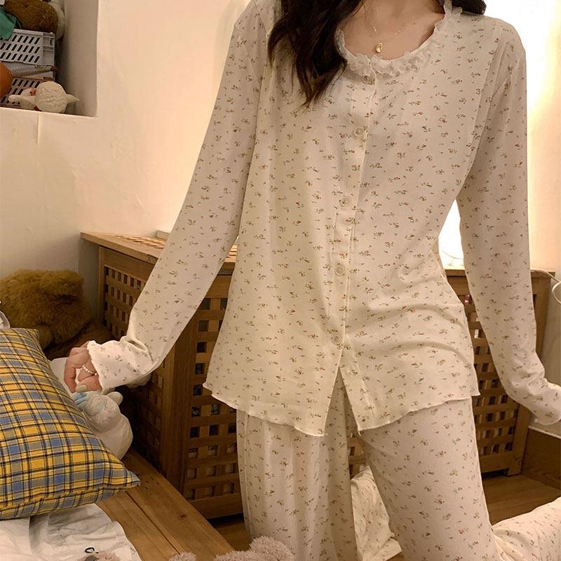 莫代尔月子服夏季薄款产后孕妇睡衣两件套大尺码产妇哺乳套装7月