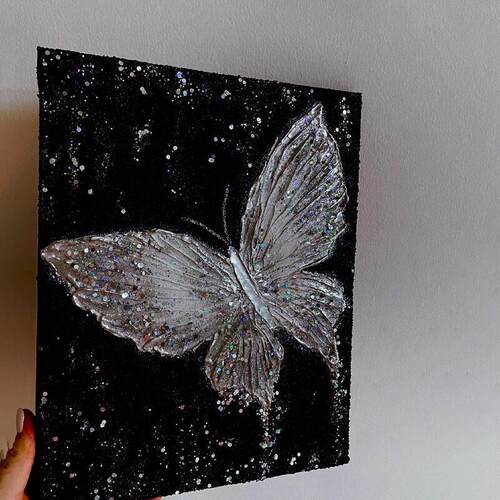 蝴蝶小众床头柜摆画客厅沙发背景墙装饰画温馨现代卧室玄关壁挂画