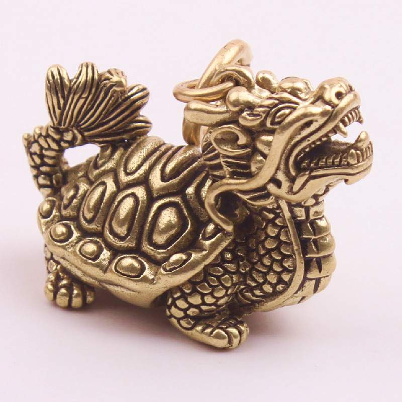 霸下龙龟纯黄铜钥匙扣男士女生学生儿童项链汽车吊挂坠饰礼品摆件,节庆用品/礼品,钥匙扣,淘宝优惠券,粉丝福利购,淘宝优惠卷