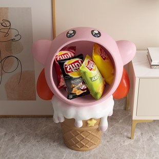 星之卡比零食架收纳置物架客厅女孩可爱礼物落地大容量摆件装饰品