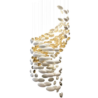 别墅大厅酒店大堂定制琉璃玻璃吊灯样品屋展示中心沙盘宴会大厅创