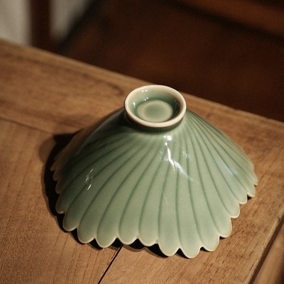 一九茶舍越窑青果点盘茶洗功夫茶具配件茶道零配水洗建水茶点盘小