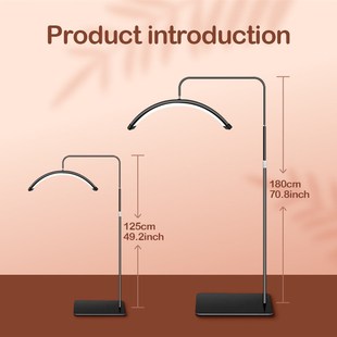 半月美容灯美甲纹眉美睫毛LED护眼U型补光落地灯美容纹绣灯