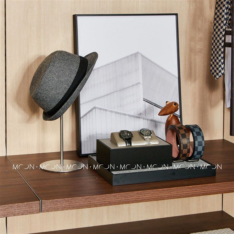 MOON慕空间样板房衣帽间男士西装衬衫摆件软装饰品手表收纳盒道具,家居饰品,家饰软装搭配套装,淘宝优惠券,粉丝福利购,淘宝优惠卷