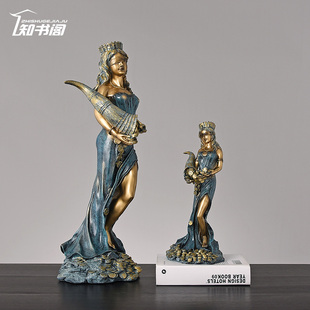 欧式财富女神开业礼品摆件办公室店铺开店送礼创意家居装饰品