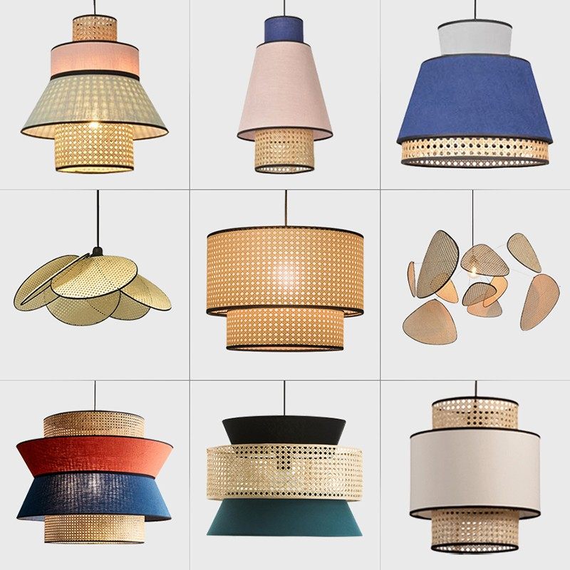 藤艺吊灯新中式餐厅吧台禅意茶室民宿火锅店酒店日式竹编灯笼灯具,家装灯饰光源,餐厅吊灯,淘宝优惠券,粉丝福利购,淘宝优惠卷