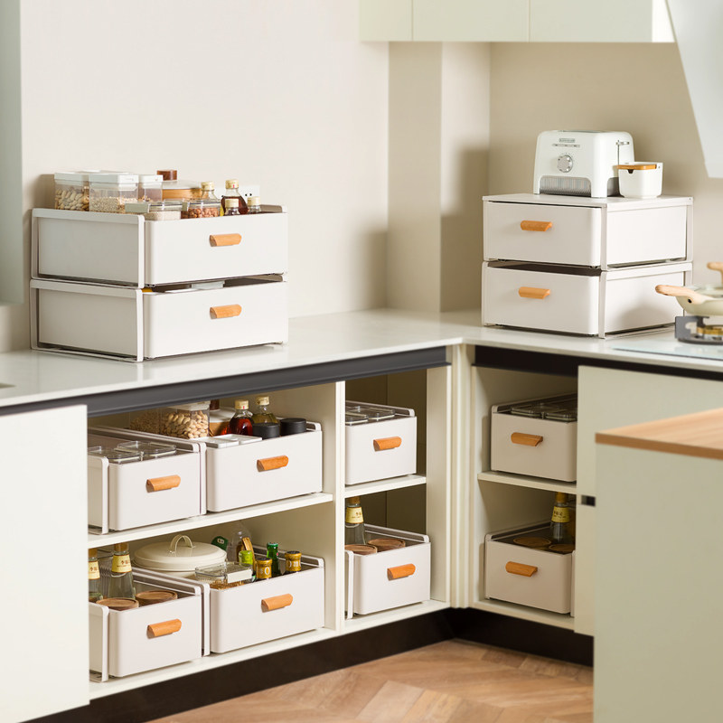 厨房下水槽置物架调料碗碟抽拉式储物盒水池收纳架橱柜拉篮分层架,厨房/烹饪用具,厨房置物架/置物柜/角架,淘宝优惠券,粉丝福利购,淘宝优惠卷