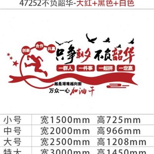 新款 饰公司团队激励志文字标语墙贴 办公室企业文化背景墙面布置装
