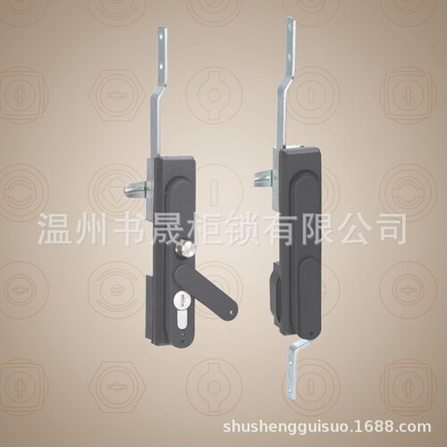 MS840-1G带铅封孔电气柜锁 平面连杆传动锁 镀锌钢栓双杆锁ms801