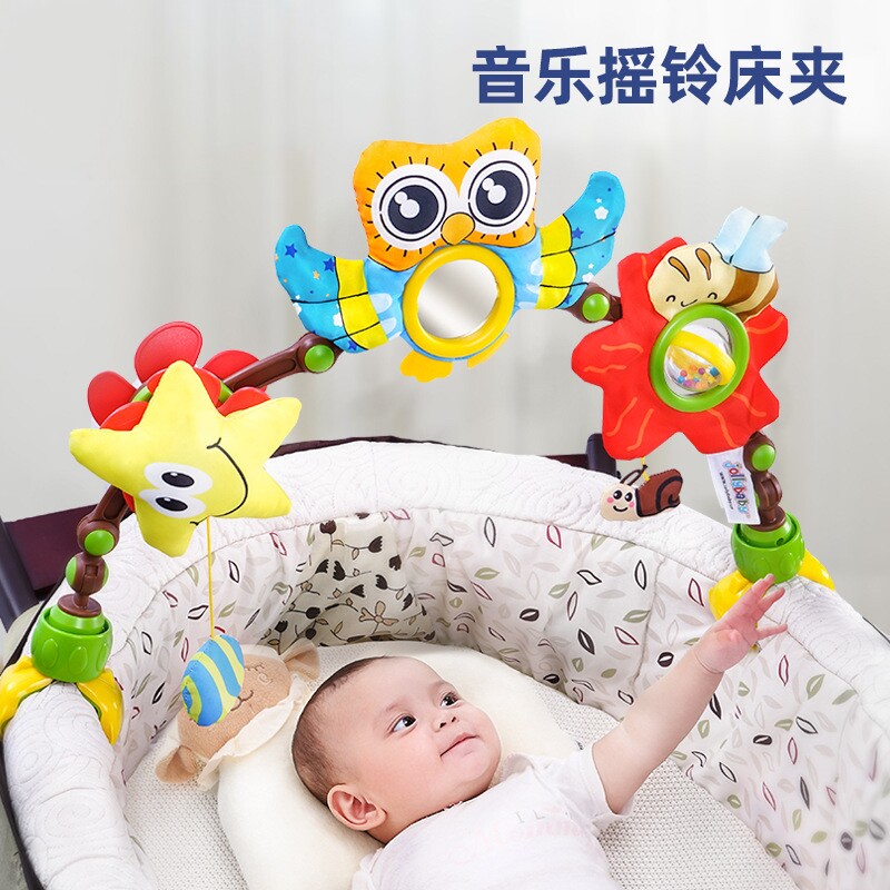 婴儿床夹风车 婴儿车夹音乐摇铃0-1岁婴儿宝宝安抚玩具