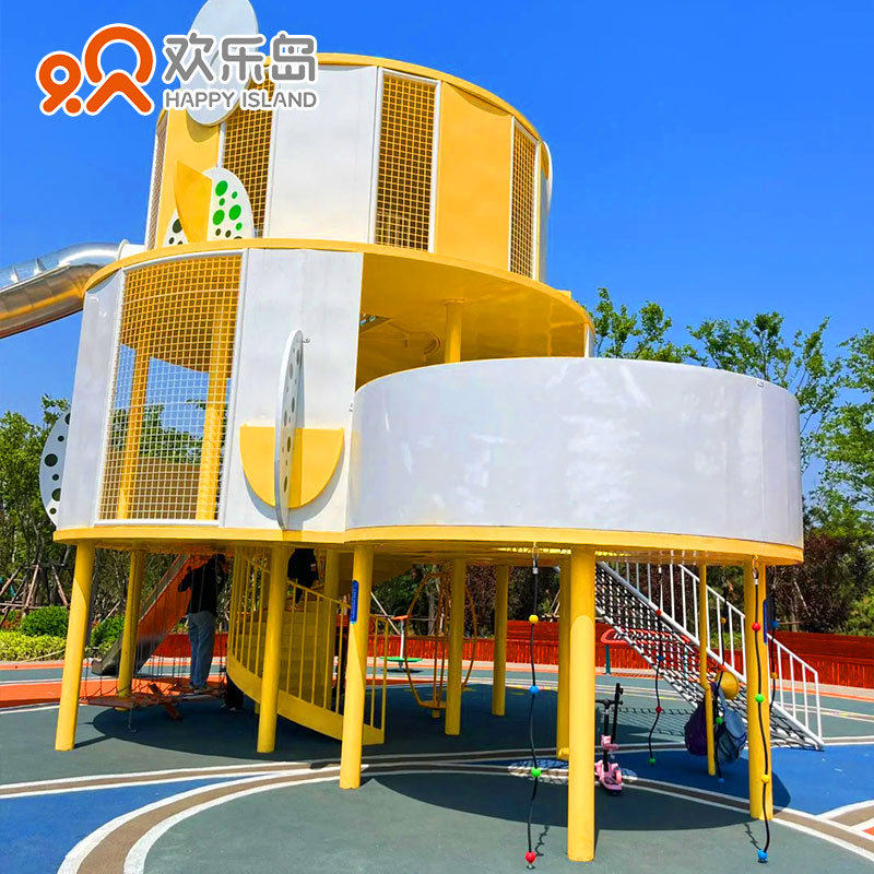 户外游乐场滑梯跷跷板摇马转椅钻洞爬网儿童乐园游乐设备厂家定做