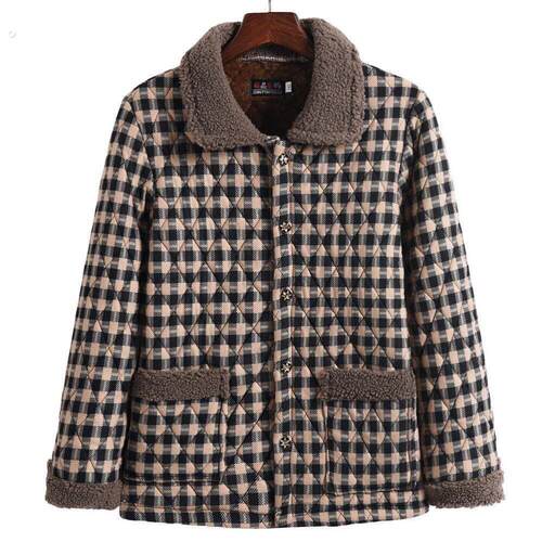 四川省省服妈妈装冬季加绒罩衣棉衣大码加厚棉服中老年女棉袄外套