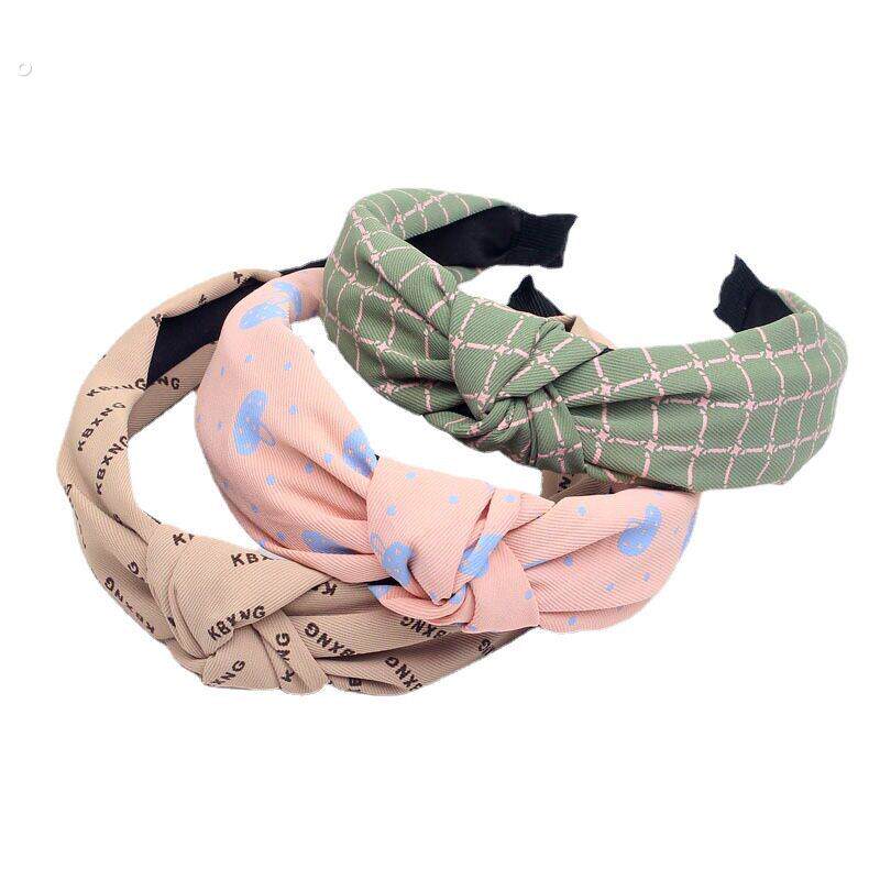 韩版交叉打结发箍女气质布艺头箍宽边压发头扣蝴蝶结头饰发饰