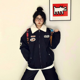 超好看棉衣外套 复古夹棉冬季 棉服女2025年新款 棉袄夹克棒球服美式