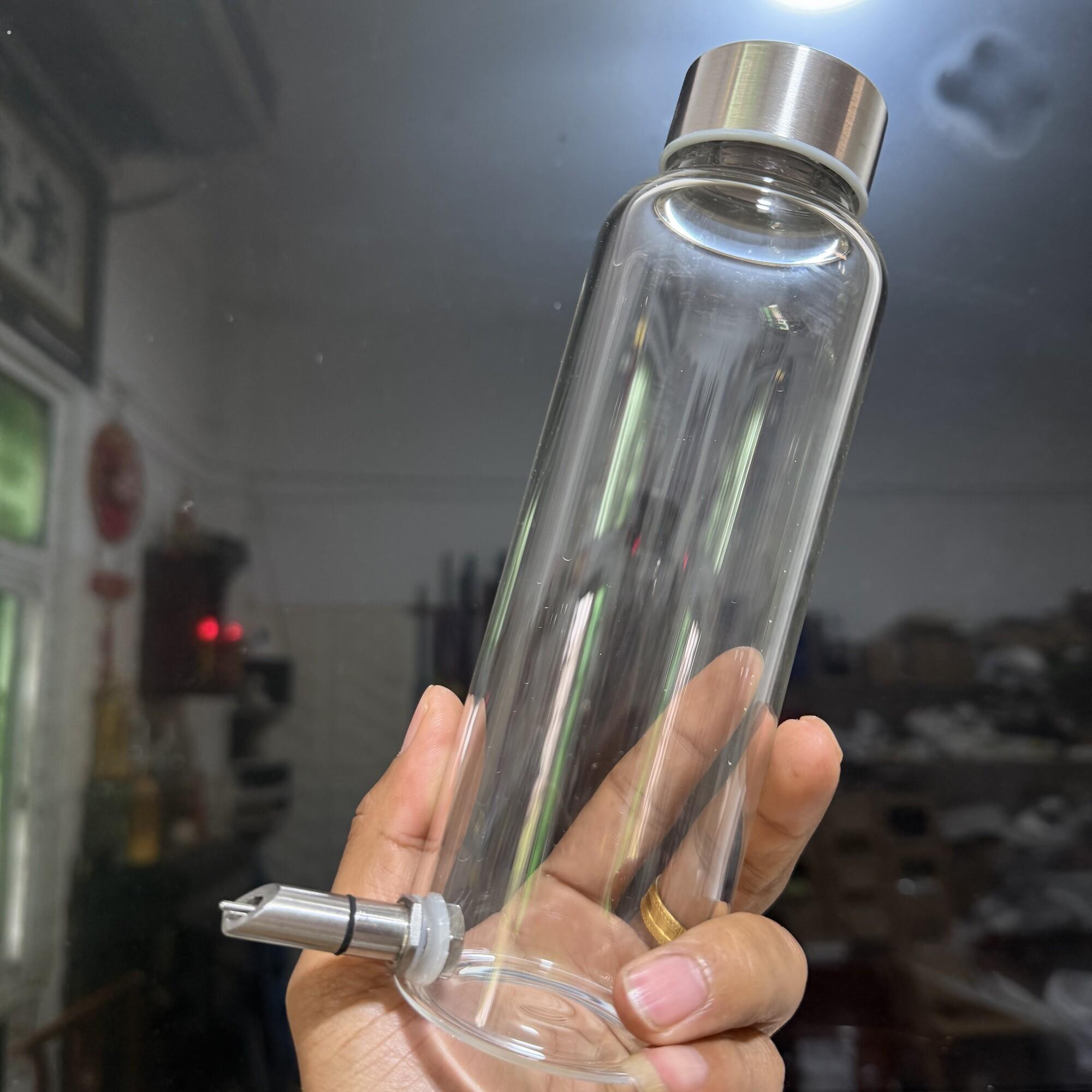 鹦鹉撞针饮水器不锈钢宠物水壶不锈钢水嘴防烫玻璃瓶撞针水壶鸟类
