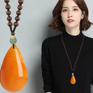 复古吊坠毛衣链秋冬长款项链男女百搭衣服配饰挂件