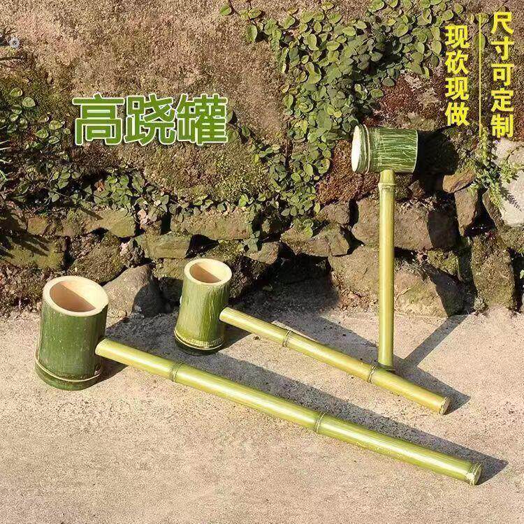 竹筒制品舀水器打水器勺子新鲜竹子加长长柄瓢水勺水瓢老式农村