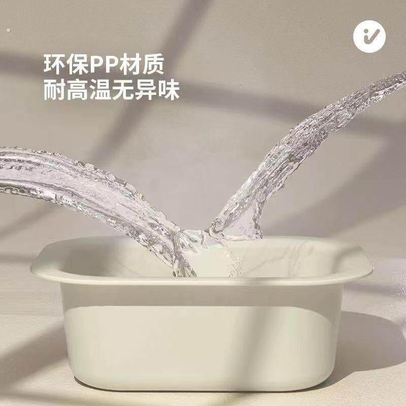 家居尿布台侧边收纳水盆长方形塑料小盆婴儿床边挂篮换尿布台配件