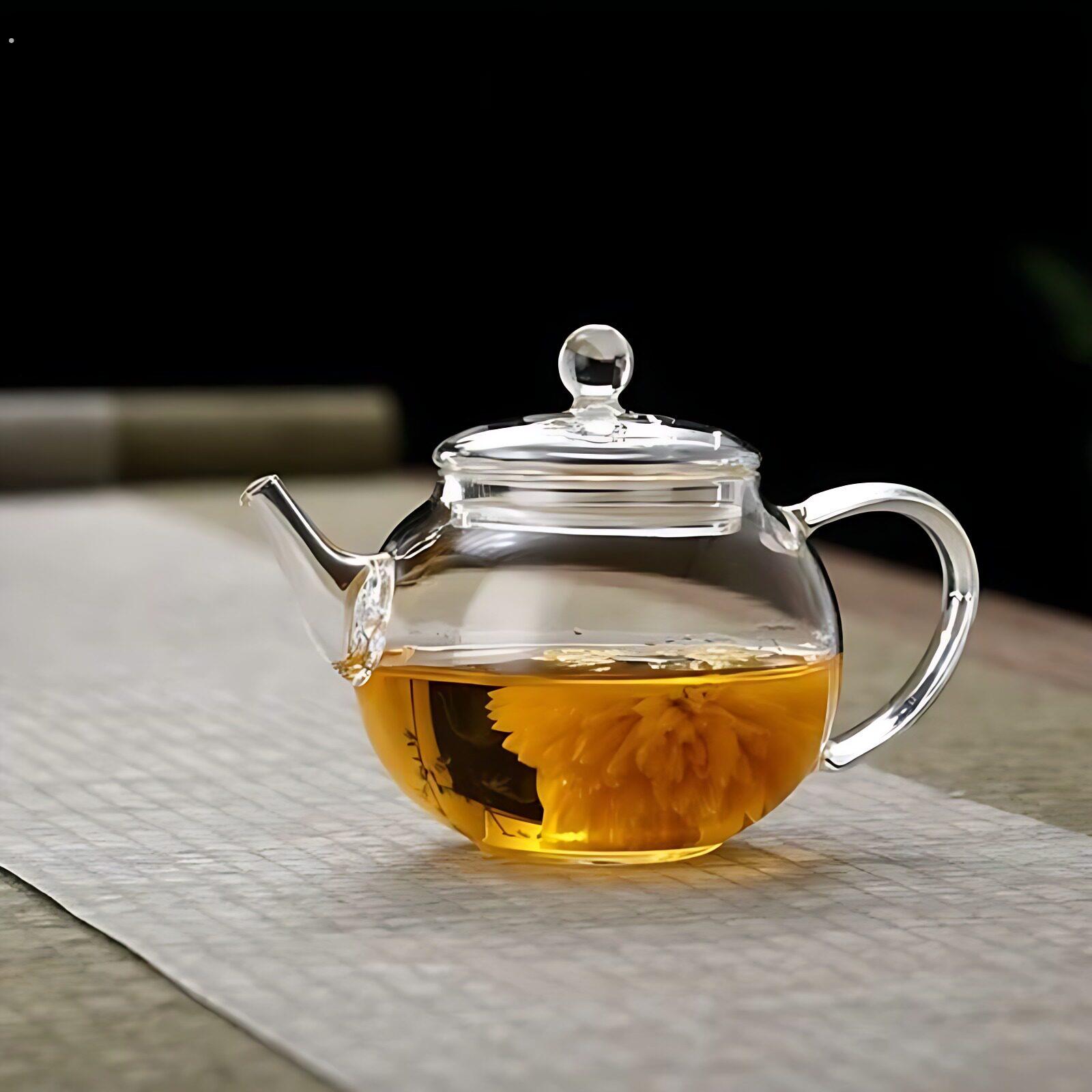 耐热过滤一体玻璃泡茶壶小茶壶一人家用小型透明茶具绿茶迷你单壶