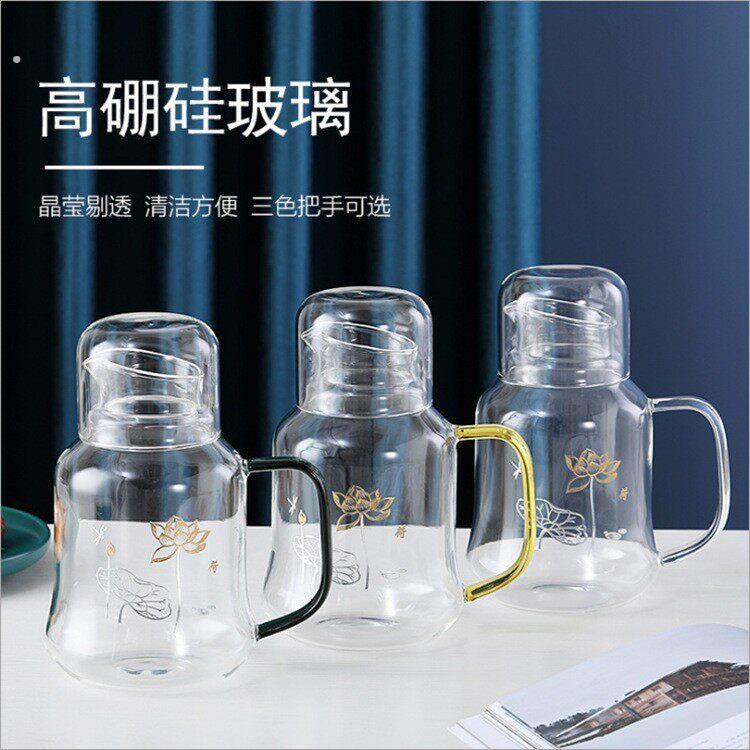 2025新款玻璃冷水壶家用大容量日式储水瓶凉白开杯夏果汁茶壶套装