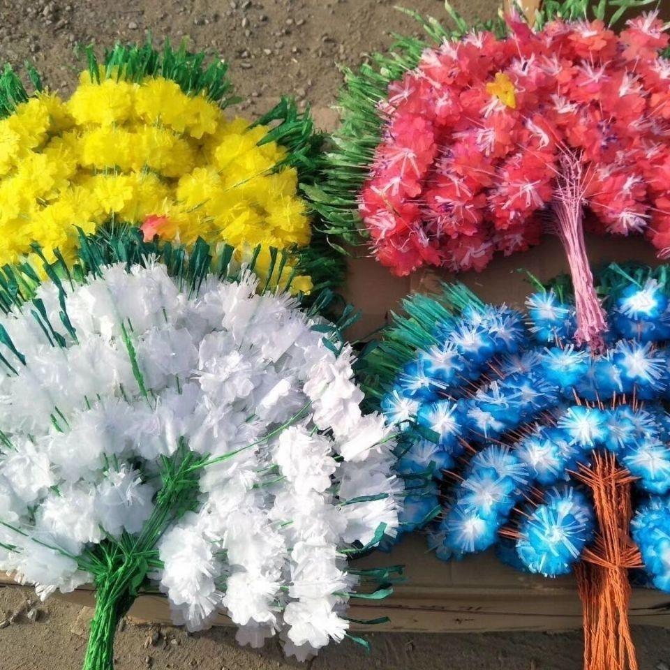 殡葬土葬清明扫墓纸梅花枝白事丧事纸扎花圈辅料配料干燥树枝梅花
