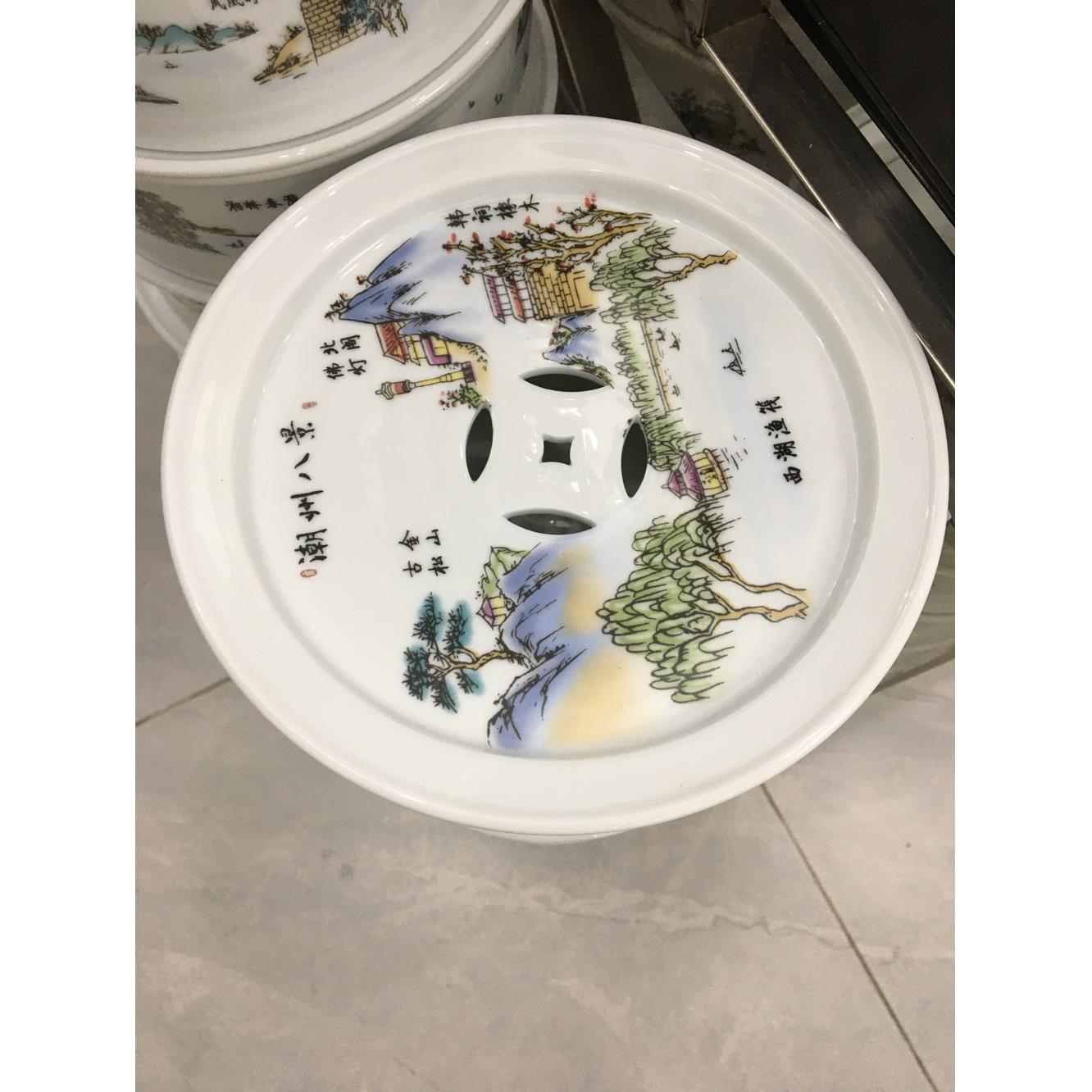 12寸陶瓷茶盘泡茶茶船家庭客厅泡茶用具茶盘大茶盘