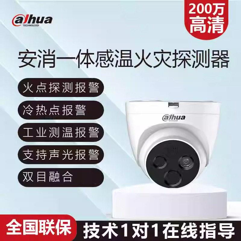大华华消热成像摄像头热像红外测温仪监控赶温火灾探测FT1F/FT1D