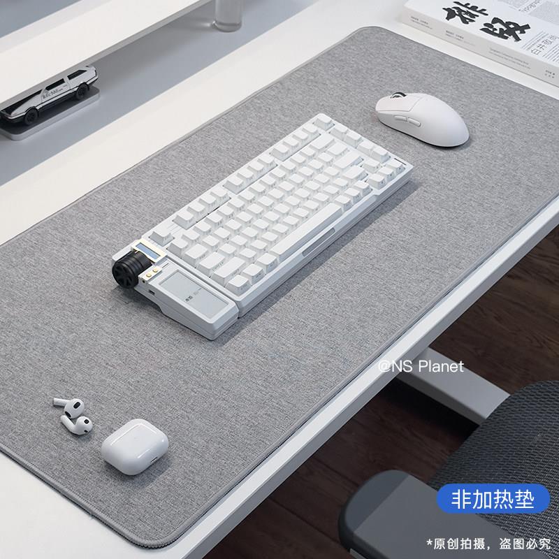 NS Planet棉麻滑鼠垫超大号键盘垫加厚防滑办公桌垫亚麻定制尺寸图片