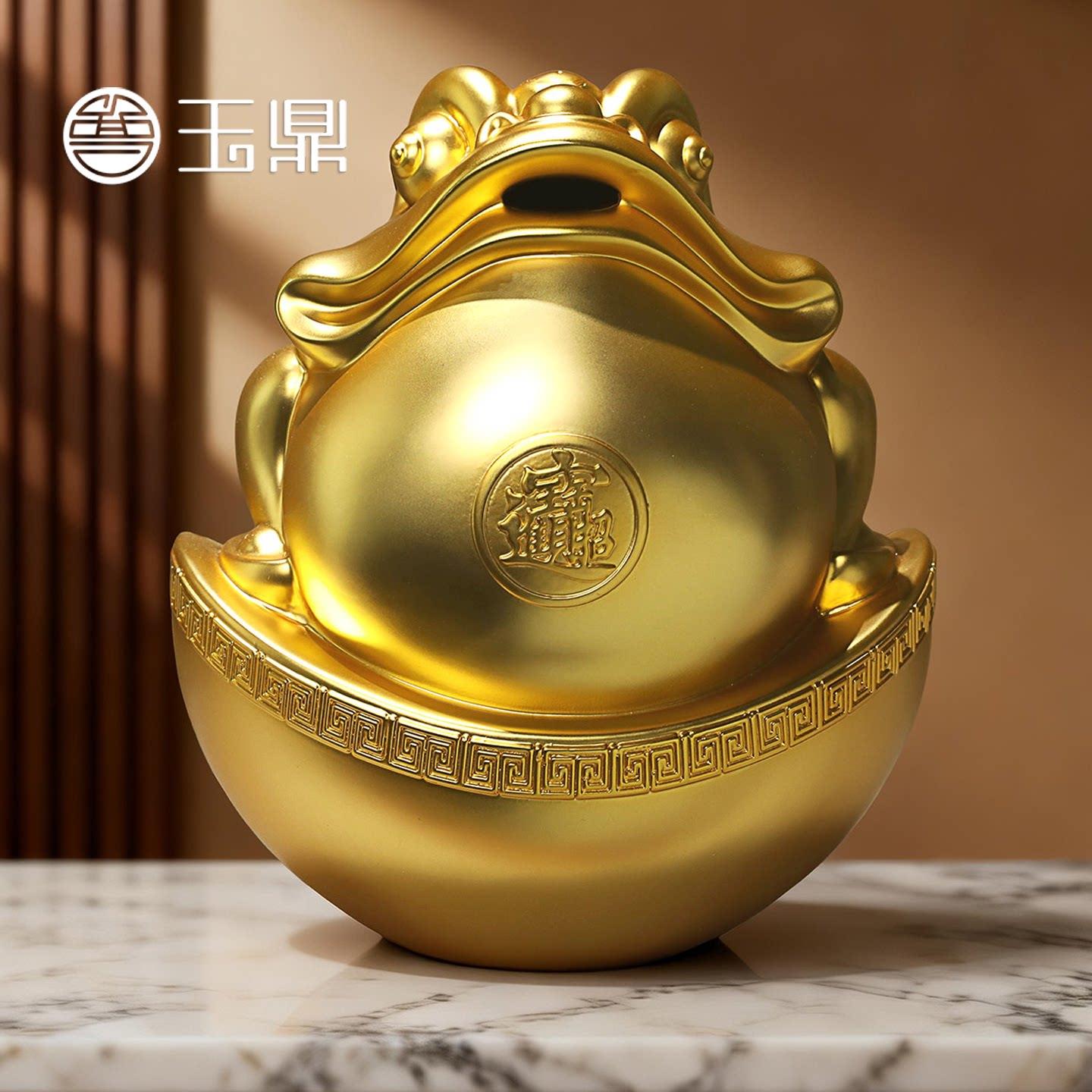 金蟾蜍招财摆件存钱罐工艺礼品摆饰客厅玄关前台办公室摆件乔迁开