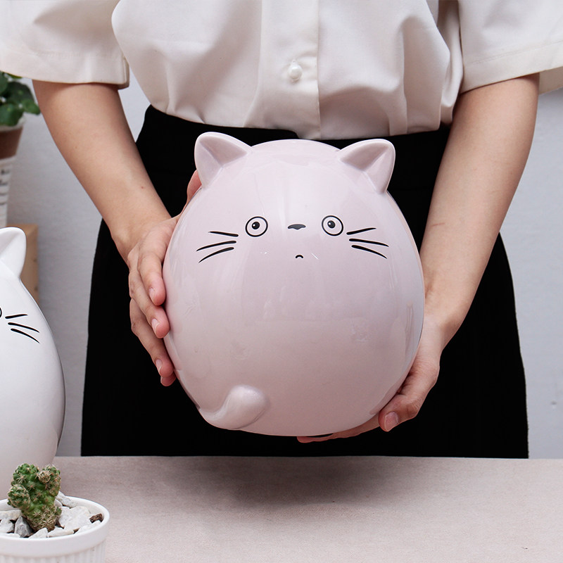 陶瓷龙猫存钱罐创意独特卡通女储钱罐可爱儿童储蓄罐只进不出可取