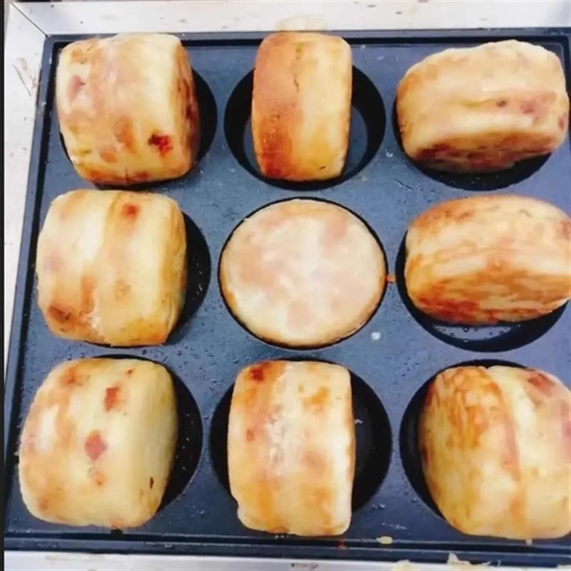 商用鸡蛋汉堡炉电热蛋堡锅摆摊汉堡机车轮饼蛋肉堡机鸡蛋饼机器