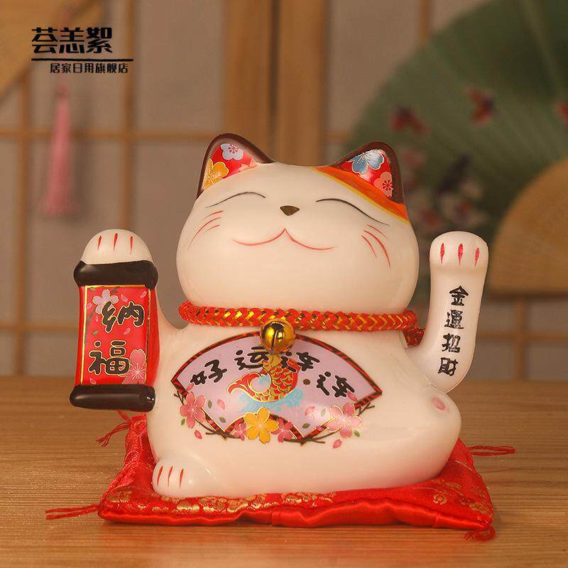 招财猫摆件大号电动摇手收银台家居店铺开业礼品陶瓷摆件自动招手