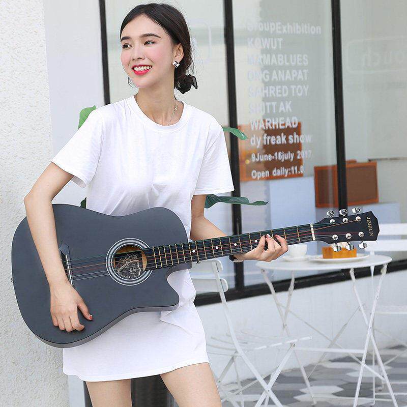 卡马品牌吉他单板41寸初学者学生儿童38寸新手练习女生民谣木吉他