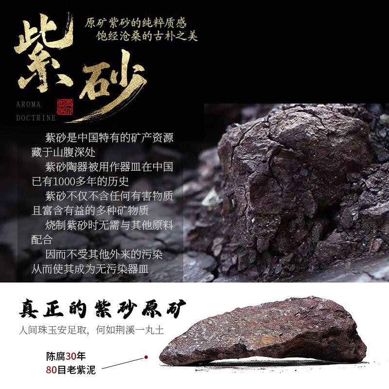 紫砂香炉沉香檀香熏香炉家用室内摆件创意盘香炉线香炉香薰炉茶道