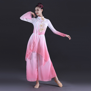 2022年冬季新款古典舞演出服女身韵纱衣古风扇子舞表演服飘逸仙女