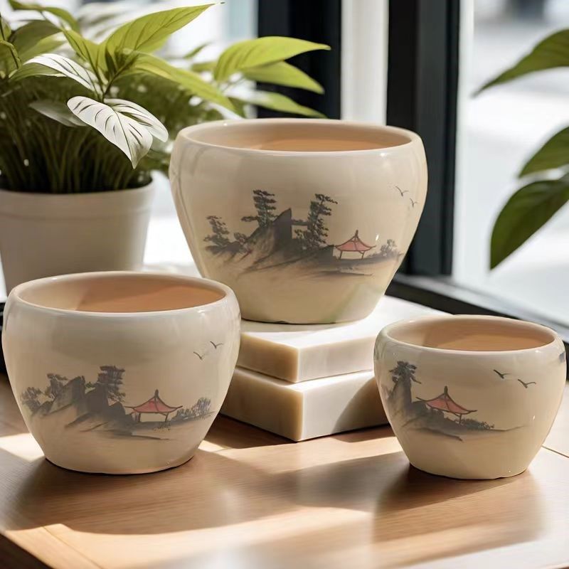 家用陶瓷花盆简约古典风大号室内外落地多肉兰花绿植盆栽特大口径,鲜花速递/花卉仿真/绿植园艺,花盆,淘宝优惠券,粉丝福利购,淘宝优惠卷