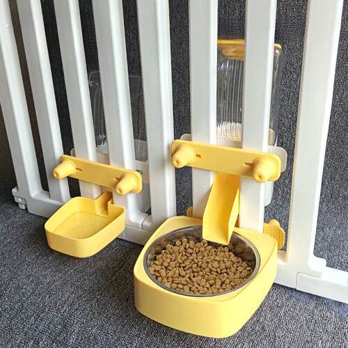 狗狗挂式饮水机猫咪喝水碗自动喂食器粗细笼双用悬挂水壶宠物用品