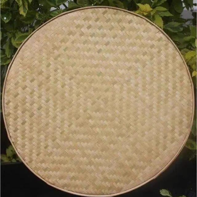 家用晾晒无孔圆簸箕竹匾竹筛子竹编制品精品编织纯手工竹制品圆形