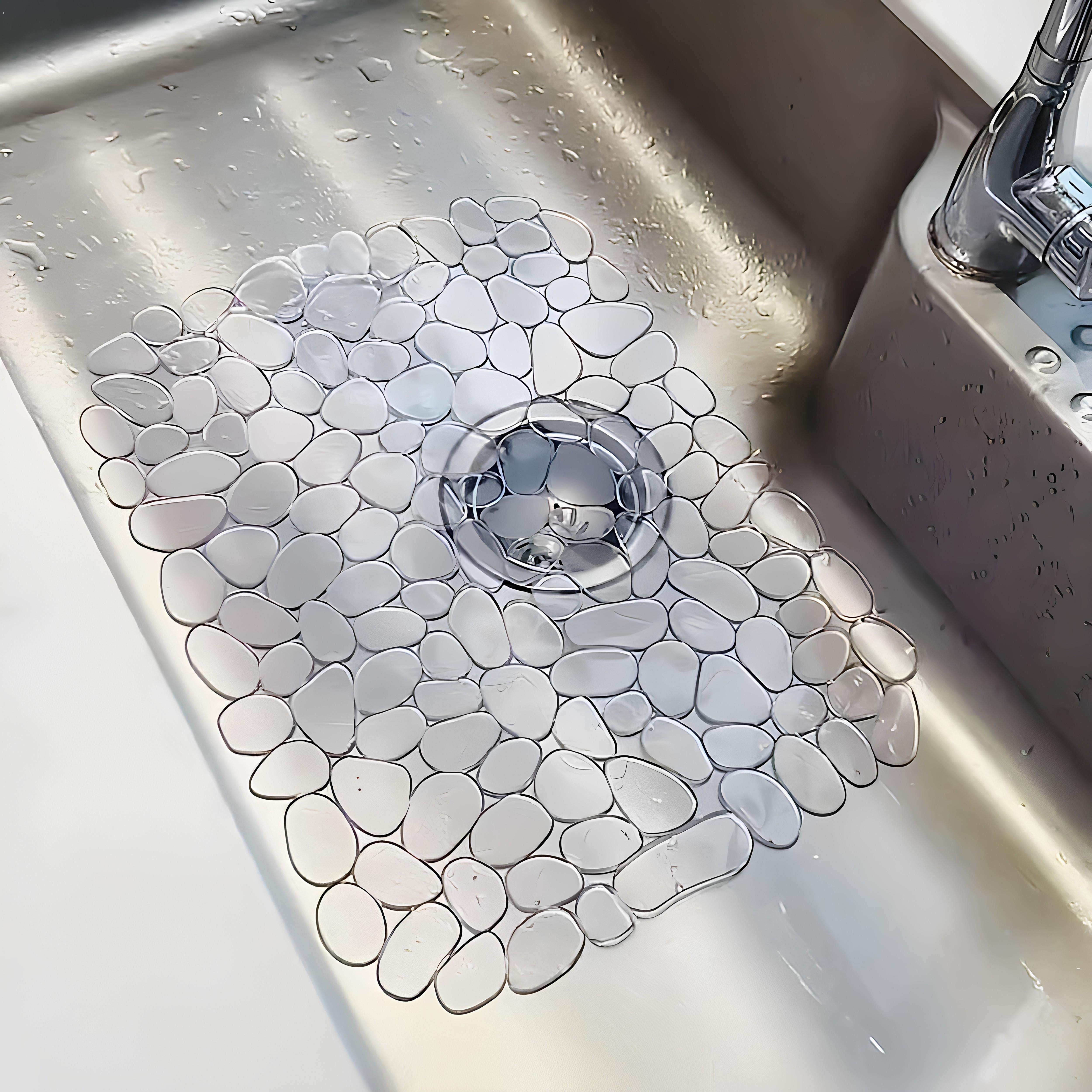 厨房鹅卵镂空水槽垫洗碗槽沥水防滑垫多功能隔热防护餐垫防摔垫子