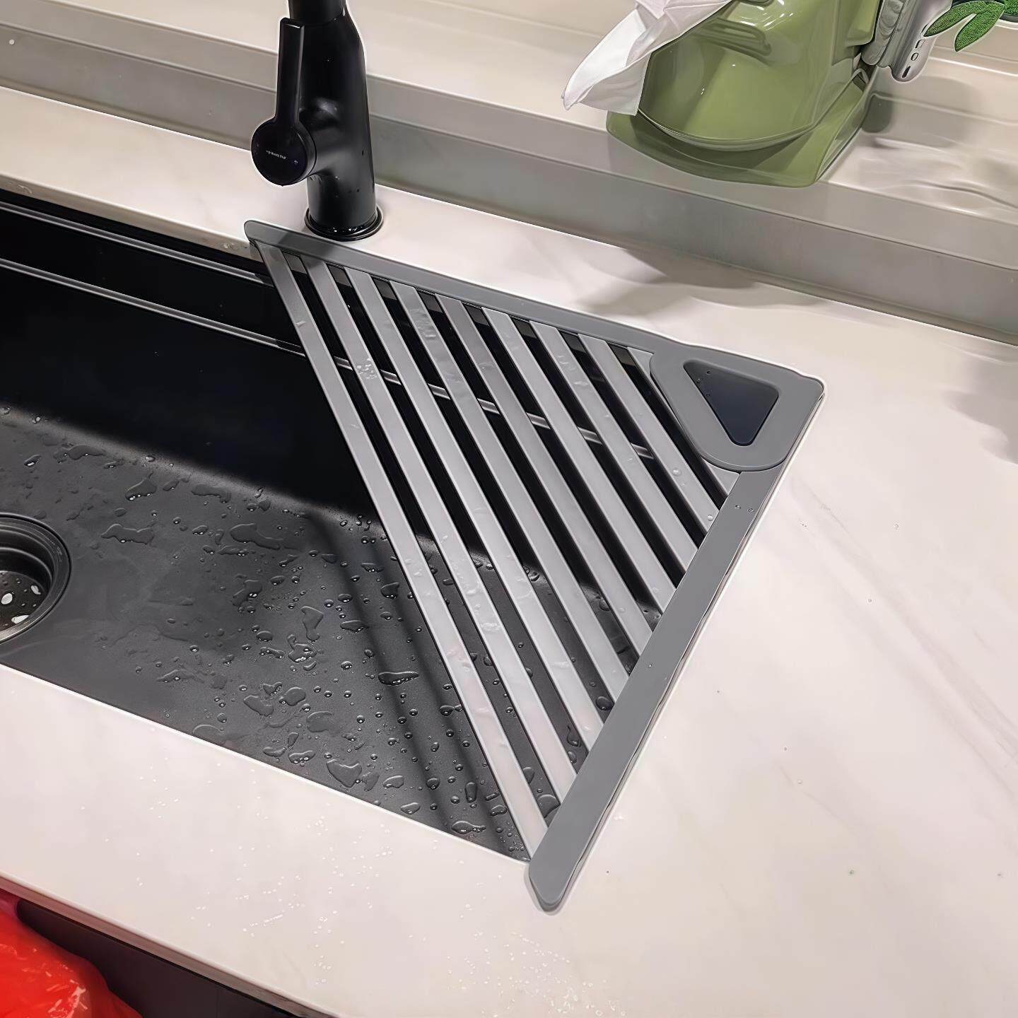 可折叠的排水架厨房水槽盘子排水篮水槽盘子架抹布排水架杯子架