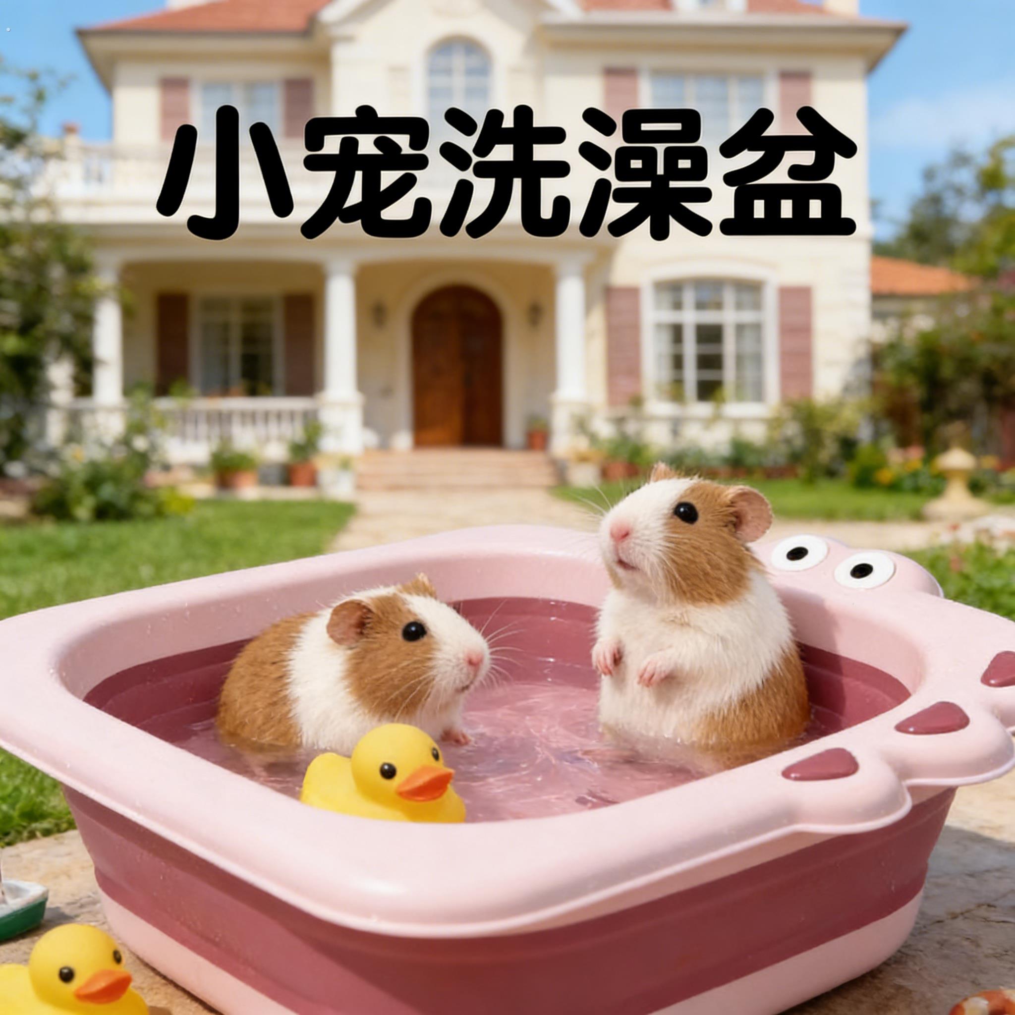 小宠专用可折叠洗澡盆鹦鹉刺猬乌龟豚鼠荷兰猪猫咪仓鼠清洁用品