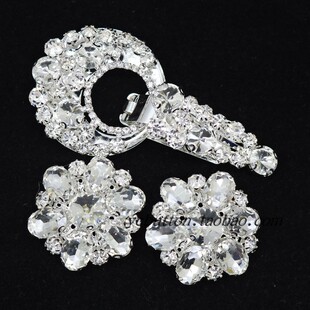 裘皮大衣扣水晶领口装饰鸭嘴扣镶钻貂皮皮草对扣搭扣纽扣奢华扣子