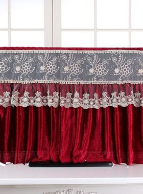 电视机罩新款红蓝色防尘罩帘挂式座曲面65液晶425055英寸开机不取